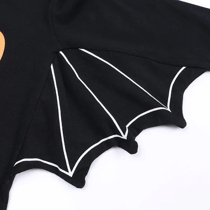 Baby's First Halloween Costume Black Bat Romper Jumpsuit Infant Boys Girls Purim Party Carnival Fancy Dress Cosplay Long Short