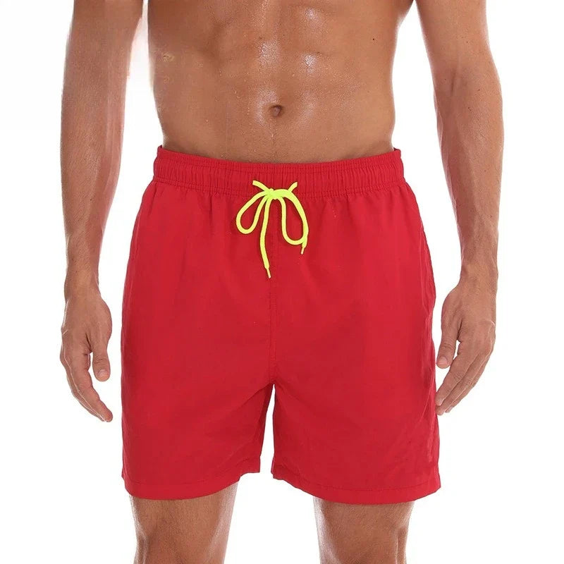 Men's Quick Dry Beach Shorts Summer Breathable Water-Resistant Effect Sports Casual Shorts Male Swimming Surfing Shorts New