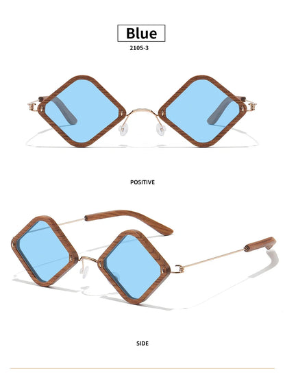 Wooden Aduit Sunglasses Brazilian rosewood Handmade Polarized Glasses Mirror Coating Lenses Eyewear With Gift Box 2105