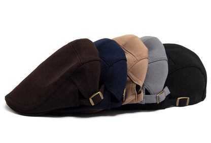 New Spring Autumn Beret Men Pineapple Pattern Fabric Casual Vintage Newsboy Hat Women Visor Fashion Retro Flat Cap Adjustable