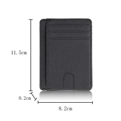 Blocking Wallet Business Card Cover for Case Super Thin Men Leather Credit Card Holder Card Travel Wallet Minimalist Wallet
