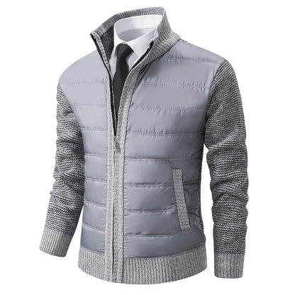 Men Cardigan Sweater Coat 2025 Autumn Winter Korean Warm Thickened Stand Collar Zipper Solid Casual Jacket Fashion Men Clothing
