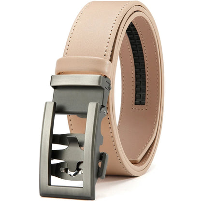 DOOPAI New Mens Belt Hollow Automatic Mens Belt Genuine Leather Luxury Belt  For Men Belt Male Strap Male Metal Automatic Buckle