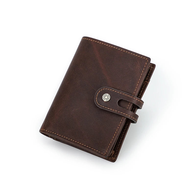 Portefeuilles CONTACT'S en cuir véritable pour hommes avec AirTag, porte-cartes RFID en aluminium, portefeuilles métalliques, porte-monnaie zippé, pince à billets, portefeuilles pour hommes