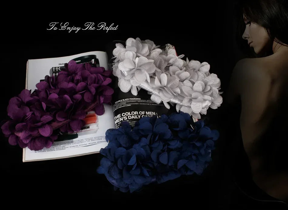 Wedding Dress Bag 8 Colors White Bride Clutches Ladies Blue Party Handbag Woman Purple Evening Flower Bags Floral Wedding Clutch