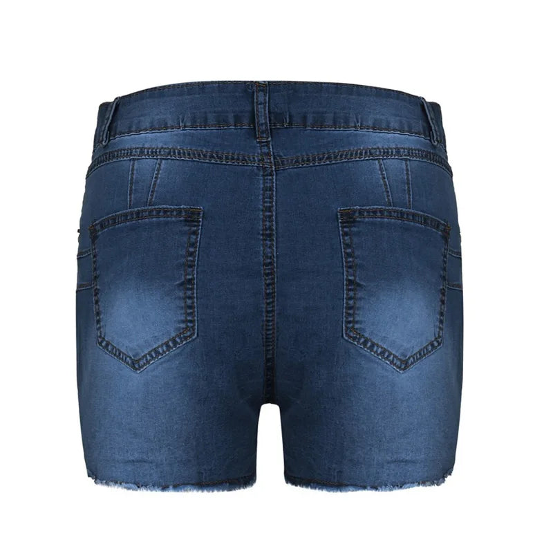 Sexy Hot Slim Denim Shorts Women Fashion Trendy All-match Solid Color Tight High Waist Short Jeans Lady Commuting Cowboy Outfits