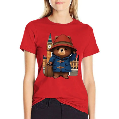 Paddington Bear in London T-shirt summer clothes hippie clothes T-shirts for Women  shirts women