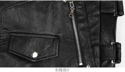 Autumn Black Motorcycle Pu Leather Vest Men Zipper Pockets Plus Size Faux Leather Biker Sleeveless Jacket 4xl 5xl