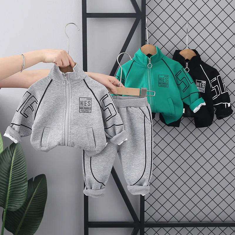 New Spring Autumn Baby Clothes Suit Children Boys Jacket Pants 2Pcs/Sets Kids Girls Clothing Infant Costume Toddler Tracksuits