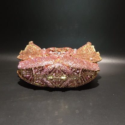 Chain New Product Hot Sale Ladies Purse Crystal Stone Evening Bags Swan Lady Purses Design Swan Clutch Bag