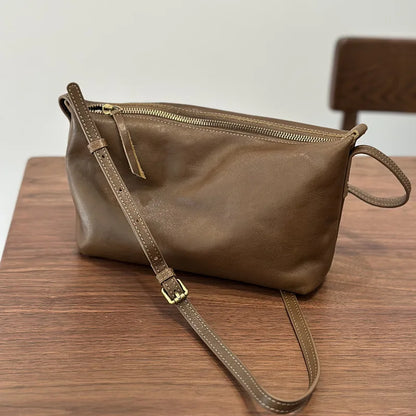 2026 New Genuine Leather Versatile Women's Small Bag Soft Cowhide Lightweight Shoulder Crossbody Bags