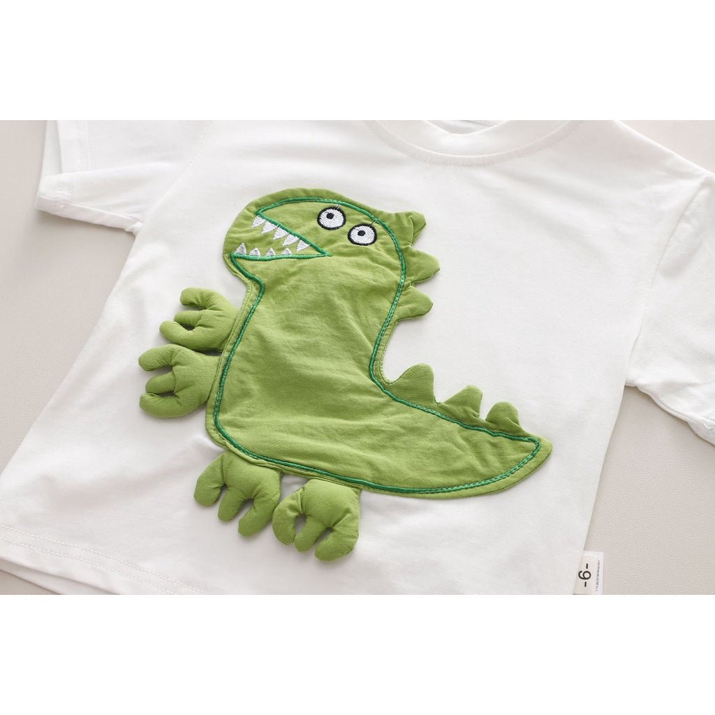 Baby Boys Clothes Sets Korean Baby Summer Dinosaur Print T-shirts + Shorts Suits Outfits Children Boys Cartoon Clothing Sets