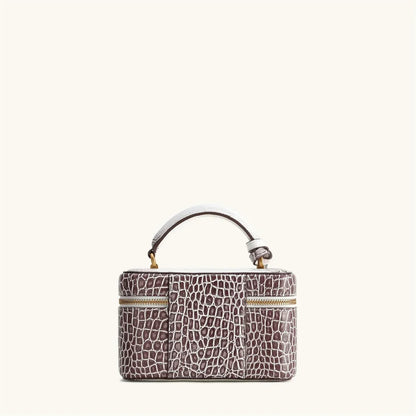 Textured Leather Crossbody Bag for Women, Designer Shoulder Purse with Letter Logo, Chic Commuter Handbag