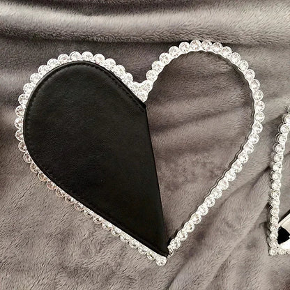 Diamond Red Heart Evening Clutch Women's Designer Chic RhinestoneBlack Wallet Wedding Party Sac A Main Heart Handbag for Woman