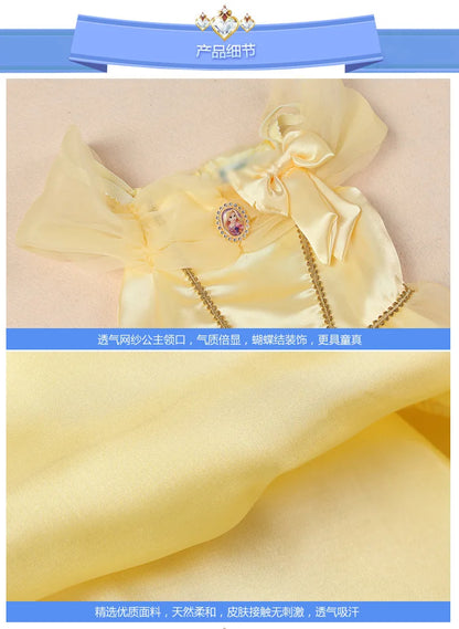 Girls Princess Dress Kids Disney Elsa Anna Snow White Aurora Sofia Rapunzel Cinderella Halloween Costume Children Birthday Party