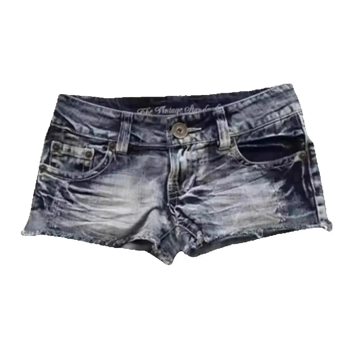 BB Hip Hop Fashion Street Clothing Graphic Printing Style Women Black Shorts Ins Y2K Goth Slim Denim Shorts