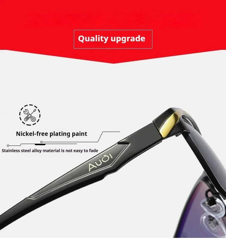 Luxury brands AUDI Sunglasses for Men Polarized Sun Glassesn UV400 Driving Motorcycle Outdoor Cycling Glasses AntiGlare Lens 551
