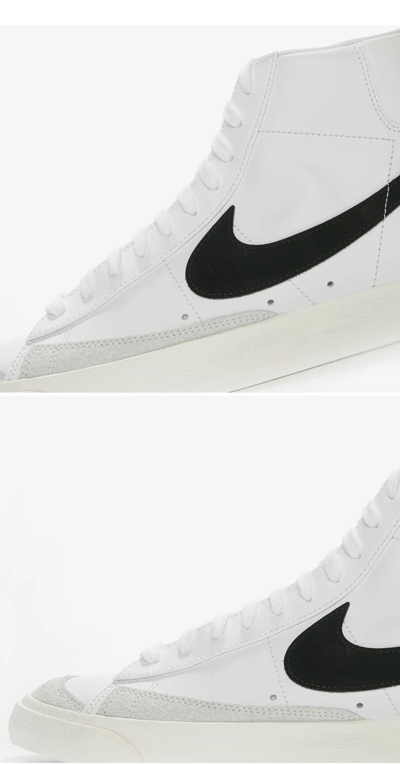 Official Authentic BLAZER MID '77 Men's and Women's Casual Comfortable Sneakers BQ6806-100