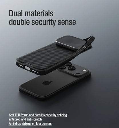 iPhone 17 Pro Max / 17 Pro Case CamShield Prop Camera Cover Transparent Stand Protection Back Cover Phone Case