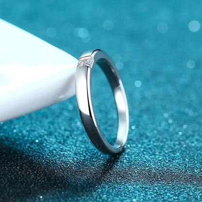 0.3CT Princess Cut Moissanite Engagement Ring for Women Men Colorless Diamond Weddig Bands Sterling Silver Bridal Gift