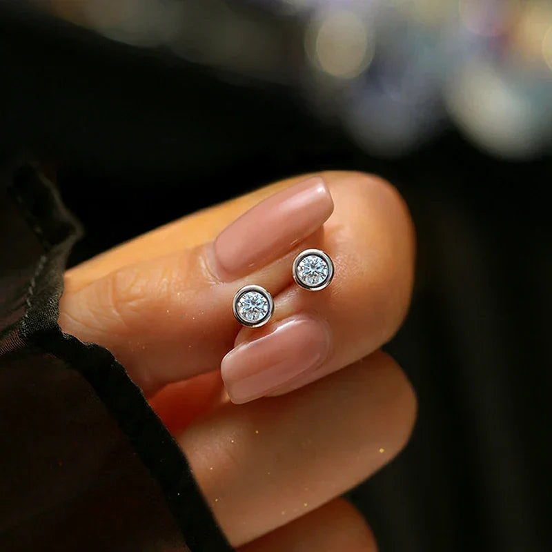 New 3mm 2 Ways To Wear  Moissanite Bubble Tassel Drop Earrings for Women Wedding Engagement Jewelry S925 Sterling Silver