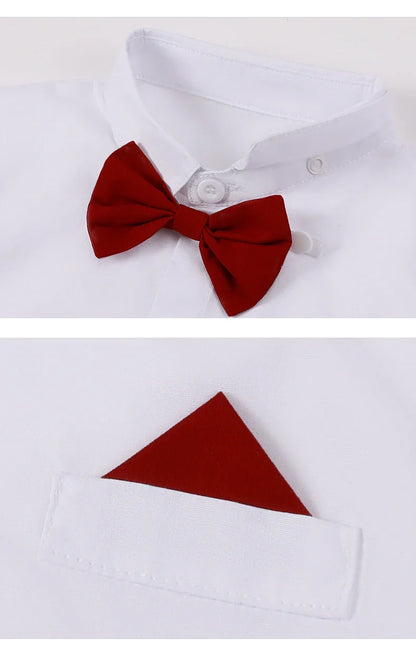 Baby Boy Clothes Toddler Wedding Outfit Kids Formal Birthday Party Suit Set Infant Graduation Piano Performance School Clothes