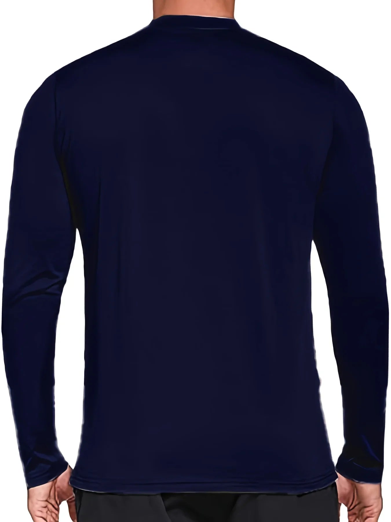 Men's 100% pure cotton loose and comfortable sports and leisure Brooklyn print round neck long sleeved T-shirt top