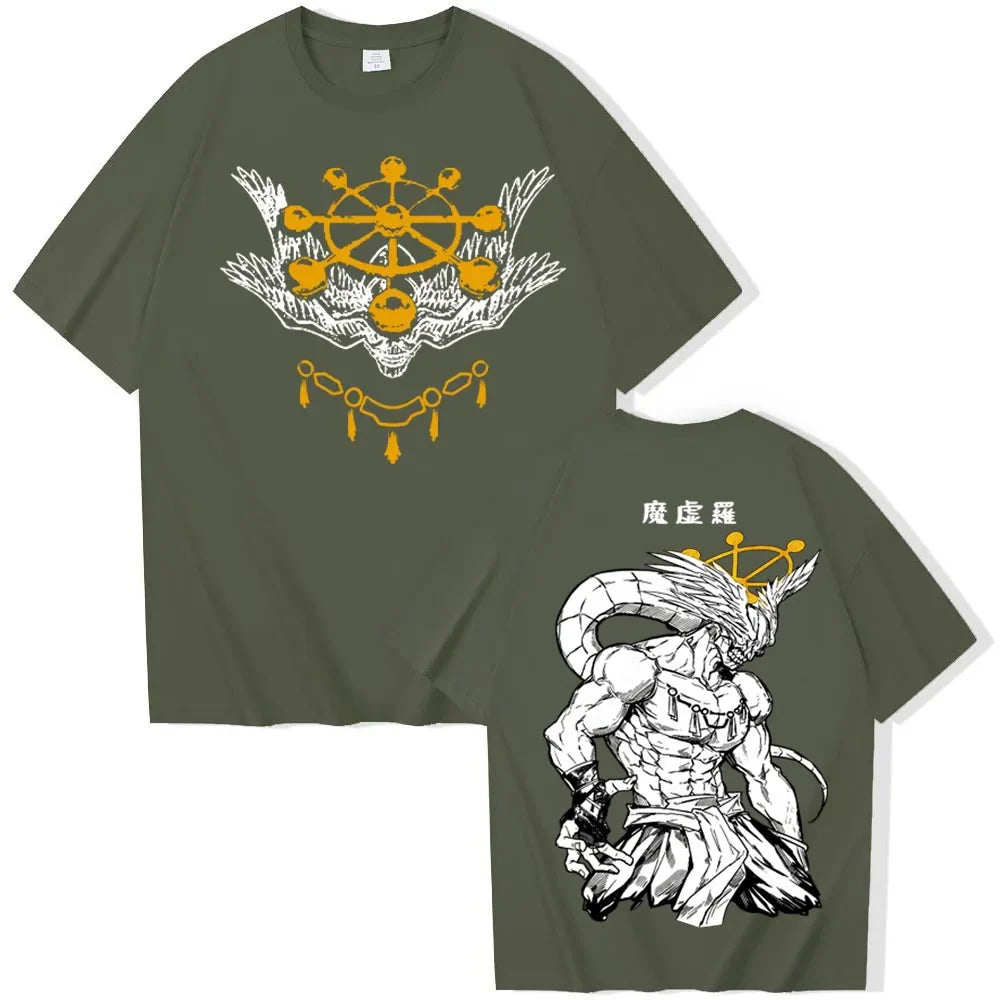 Anime Jujutsu-Kaisen Mahoraga T-shirt Man Woman Harajuku Short Sleeve O-neck Casual Shirt