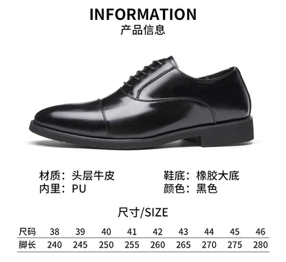 High Quality Men Genuine Leather Shoes Luxury Designer Oxford ShoesMale Business Office Brogue Dress Shoes for Men Wedding Shoe