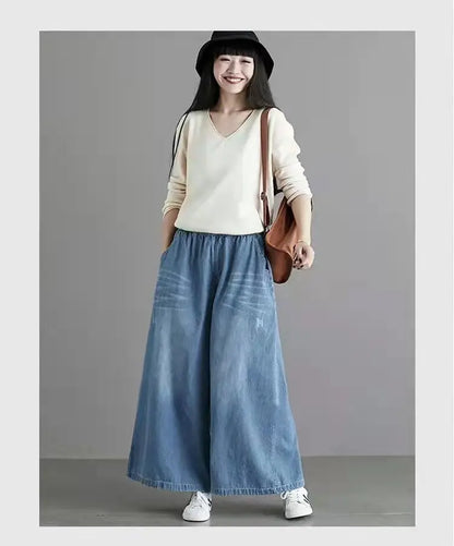 2024 baggy jeans Women y2k New Casual Streetwear Denim Pants Wide leg Street Style Vintage High Waist Pockets ripped Jean Femme