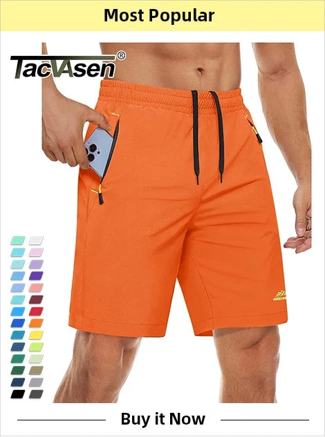 Below Knee Length Summer Waterproof Shorts Mens Quick Drying 3/4 Capri Pants Hiking Walking Sports Outdoor Nylon Shorts
