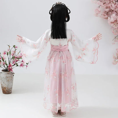 Girl Modern Hanfu Chinese Style Dress Halloween Fairy Kids Clothes Vestidos Traditional Cosplay Children Costume Girls Dresses