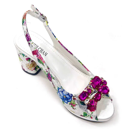 Italian Sandals and Bags Matching Set 2024 Women Heel Party for Gold Colour Wedding Bigger Size Thick Heel Shoes