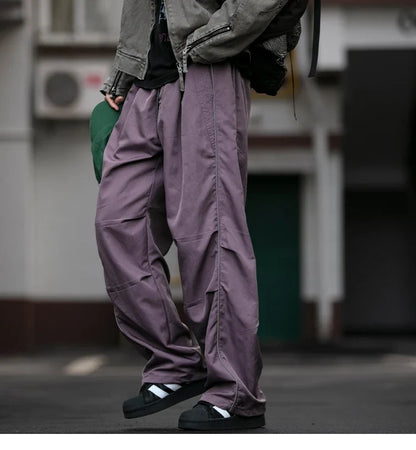 Korean Streetwear Waterproof Outdoor Utility Cargo Pants For Men Quick Dry Adjustable Hem Oversized Sport Casual Pants Trendy