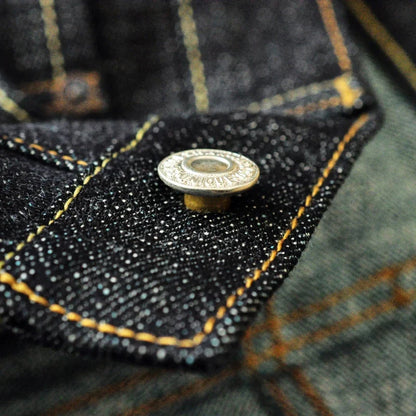 308XX-BO-Wind Jeans for Men Furinkazan Selvedge raw denim Jeans Mens Jeans 66 MODE Fit 16.8 OZ Silver-plated Buttons