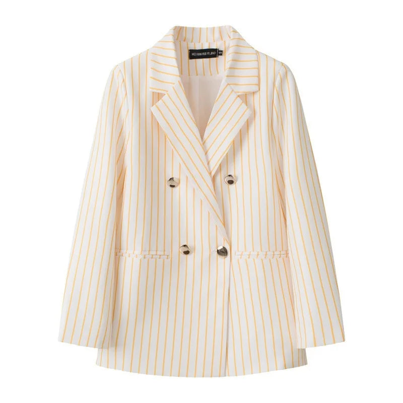 Casual Plaid Women's Suit Jacket Spring Autumn New Style Large Size Street Style Top Quality Polyester Commute Style Fashionable
