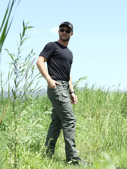 Men's Outdoor Tactical Pants Men Clothing Multi Pocket Outdoor Hunting Clothes Hiking Sweatpants Water-repellent, Wear-resistant