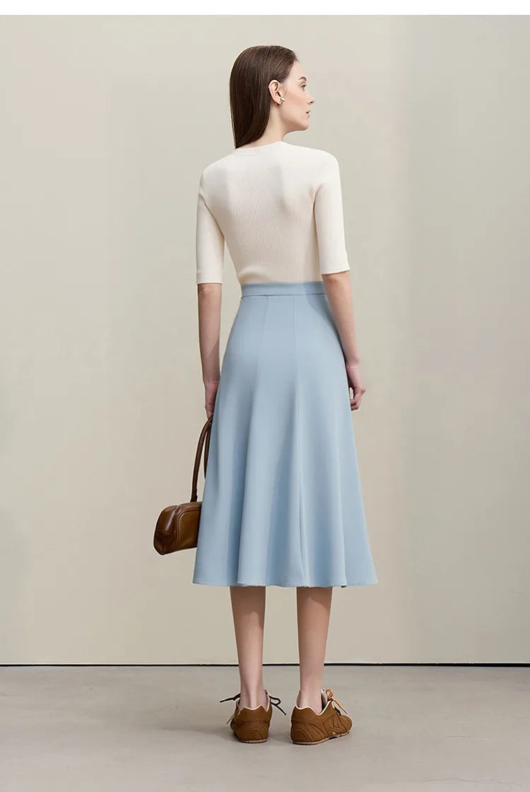 Women's Skirt 2026 Summer New Elegant Office Solid High Waist Mermaid Skirt Casual Loose Versatile Woman Clothes 12622093