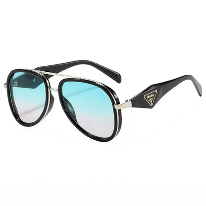 Retro Aviator Tortoiseshell Sunglasses UV400 Protection Metal Frame Shades Luxury Sun Glasses Fashion Eyewear Unisex Oversized