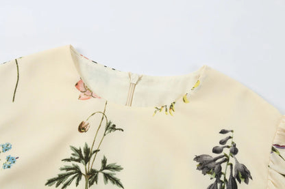 AP SS26 Women Smock Floral Dress Sweet Style