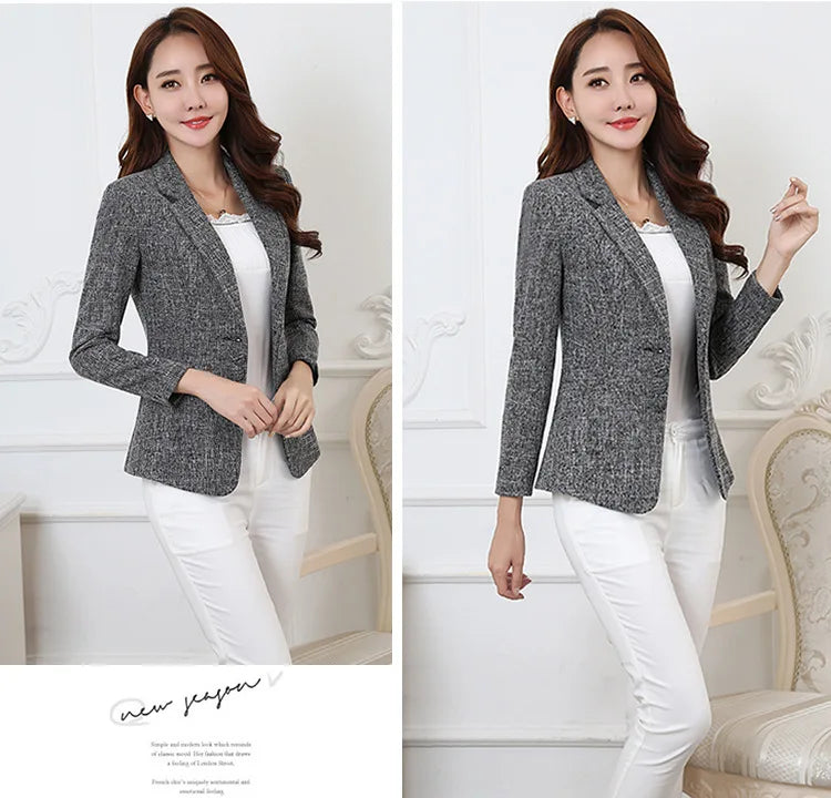 Fashion Women Blazers Jackets Work Office Lady Suit 2025 Slim Single Breasted Business Female Blazer Coats Formal Veste Femme