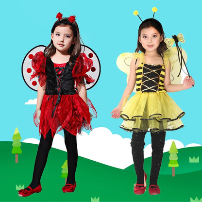 Children's Halloween costumes Girl animal insects dress up to perform bee Polka order ladybug beer show costumes