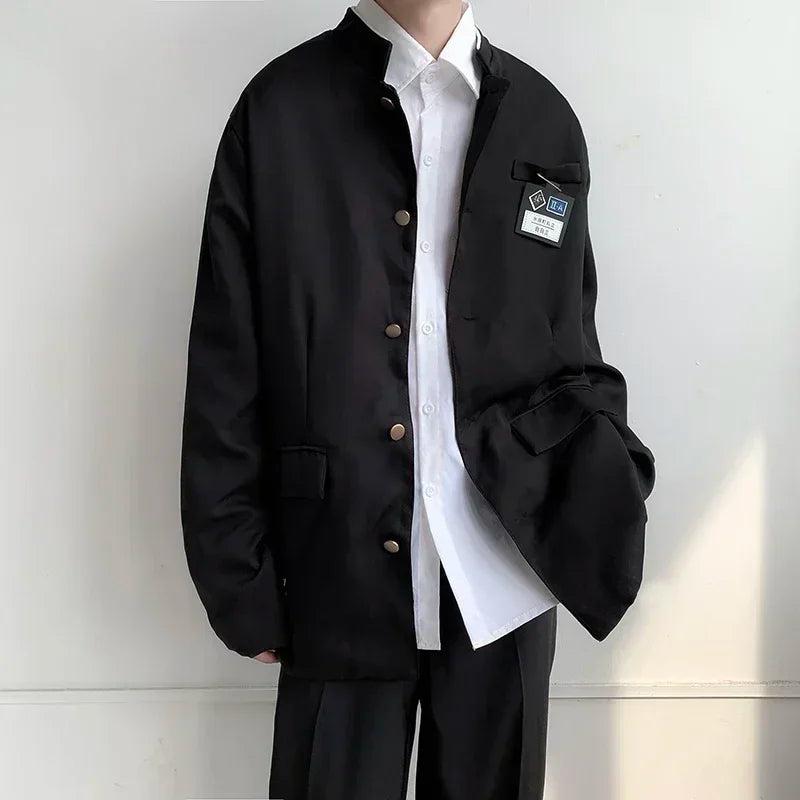 Spring Men's Casual Jacket Small Suit Japanese Style DK Uniform Student Coat Gakuran Youth Fashion Clothing
