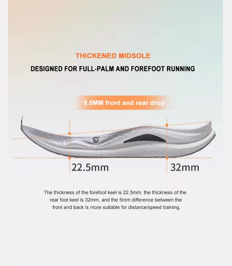 Carbon Plate 10K Men's Running Shoes Professional Racing Training Running Shoes Wear-Resistant Lightweight Sneakers