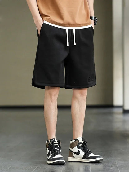 2024 New Summer Men's Shorts Drawstring Baggy Sweatshorts Male Wide Short Pants Sweatpants Streetwear Plus Size 8XL