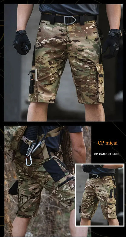 Tactical Camouflage Shorts Outdoor Work Pants Men's Multi-pocket Casual Cargo Short Pants Quick Dry Wear-resisting Shorts Male