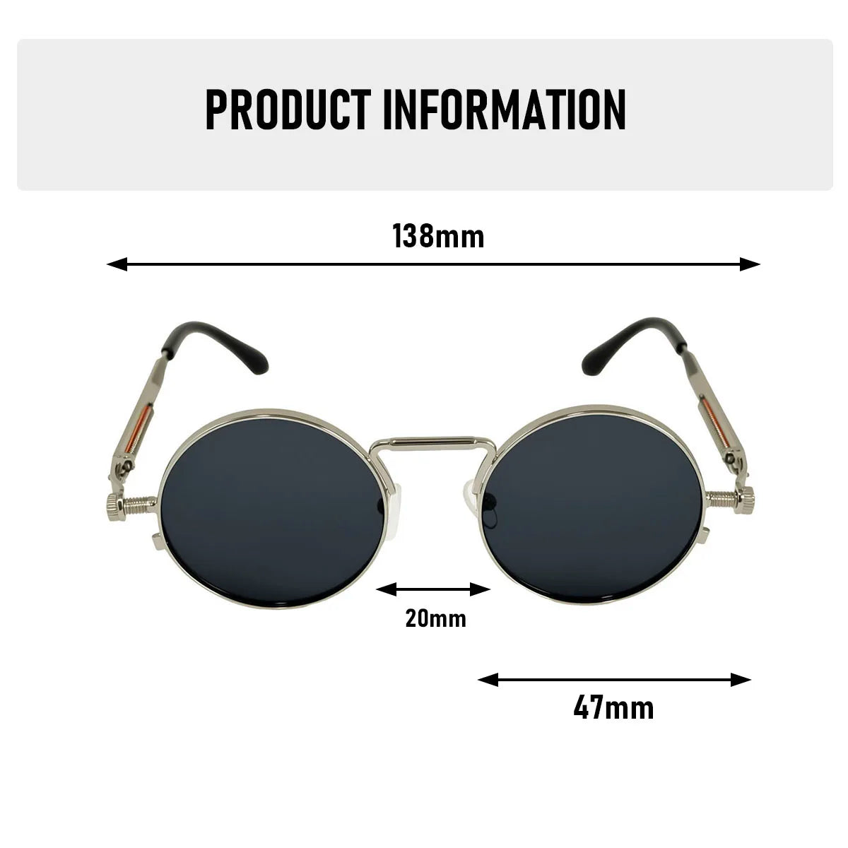 Round Steampunk Sunglasses Men UV400 Protection Punk Fashion Glasses Vintage Luxury Dropshipping Gafas De Sol Lunette De Soleil