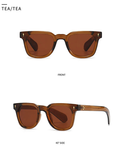 2026 Luxury Square Men Wmen Sunglasses Fashion Gradient Driving Shades Eyewear Vintage Green Trendy Rivets Sun Glasses UV400