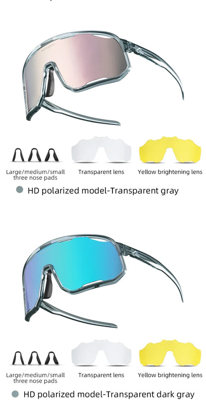 Cycling Glasses Goggles Polarized/Photochromic Sunglasses Sport Big frame Eyewear UV400 Sun Protection with 2 Lens
