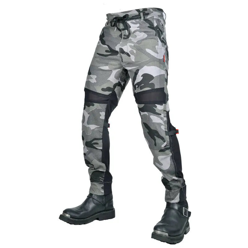 Summer Riding Knight Jeans With Protect Gear Pocket Net Motorcycle Pants  Pantalones Motocicleta Hombre Featherbed Jeans Gears